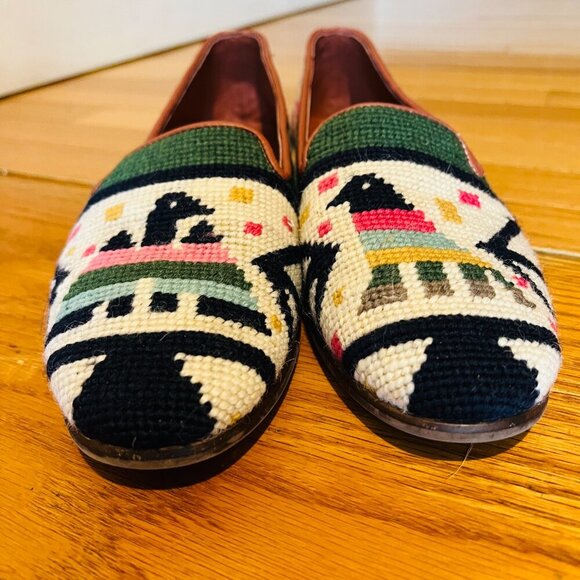 By Paige Anchor Needlepoint Loafers Size 10 - Picture 8 of 16